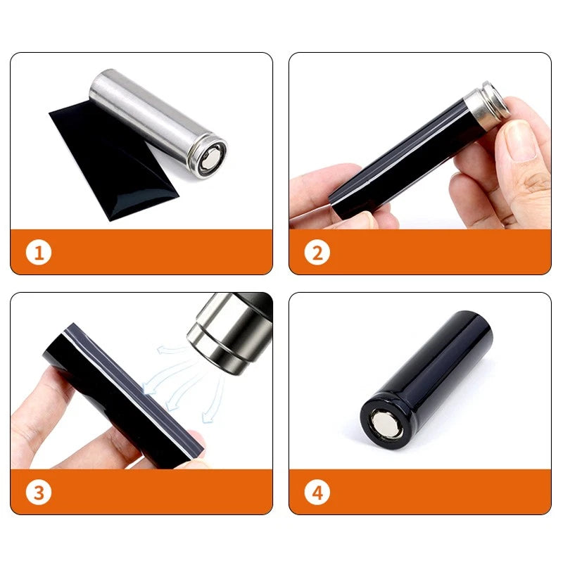 PVC Heat Shrink Tubing Black Wrap Sleeve — 7mm to 285mm, Battery & Wire Insulation
