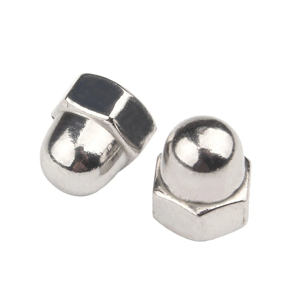 304 Stainless Steel Cap Nuts M3–M12 – Acorn Dome Nuts, Rust-Resistant