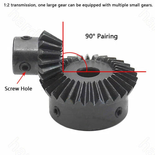 Mod 1/1.5/2 Bevel Gear 15T-30T Bore 5 6 6.35 8 10 12 - 16 mm 90° 1:1 1:2 Using