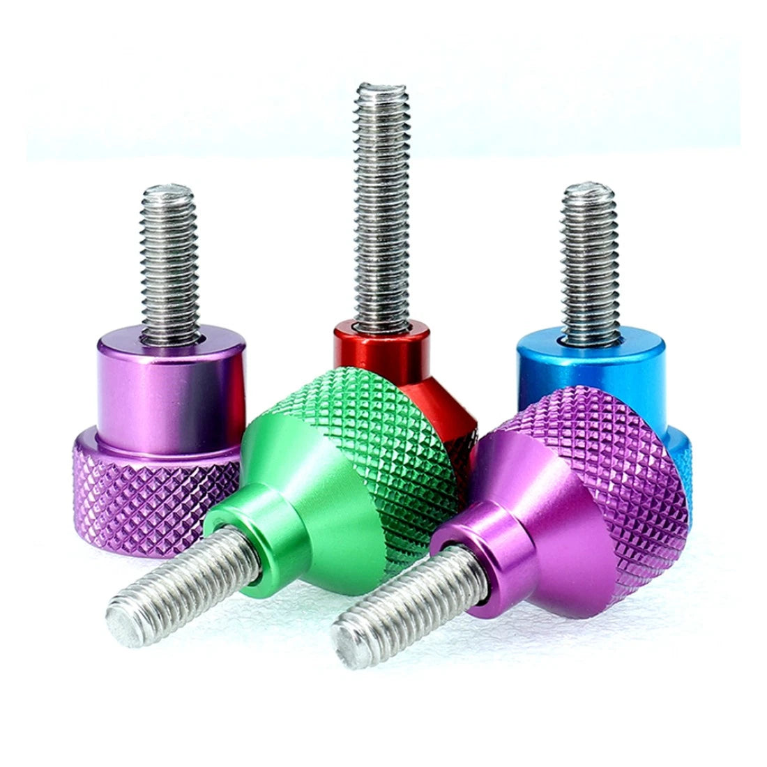 Knurled Thumb Screws Aluminum+Stainless Hand Grip Knob Bolts High Type M3/4/5/6