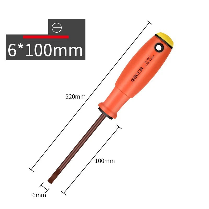 Extra Long Precision Screwdriver Set for PC, Phone & Laptop Repair — Phillips & Slotted, 6mm Shaft