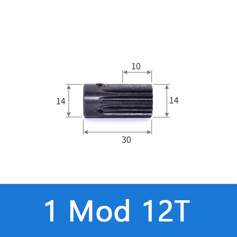 Spur Gears 1 Mod Transmission Gear With Step 45# Steel Pinion Motor Gear 12T~52T