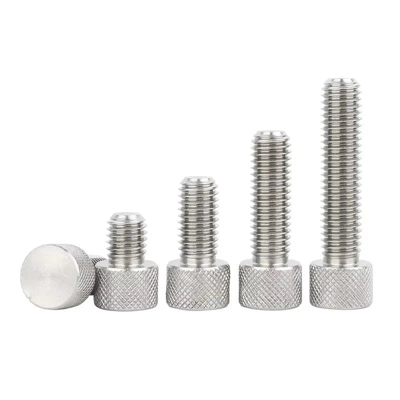 Knurled Thumb Screws A2 Stainless Steel — Flat Head Thumbscrew Bolts M2 M2.5 M3 M4 M5 M6 M8