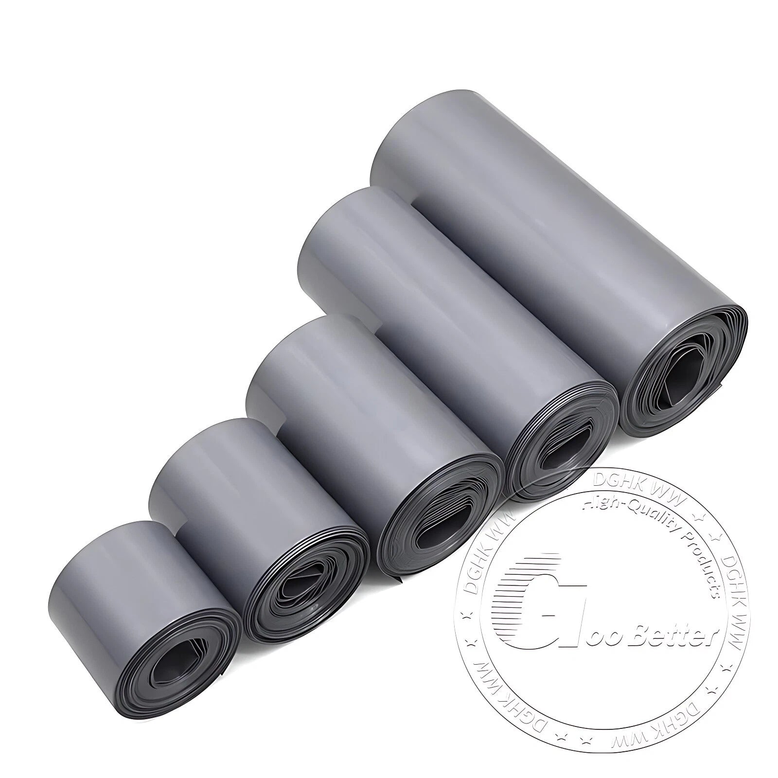 PVC Heat Shrink Tubing for RC Battery Packs — 17mm to 300mm Wide, Grey