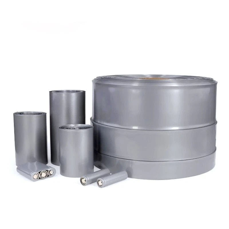 Gray PVC Heat Shrink Tubing — 17mm to 400mm Flat Width, Battery & Wire Insulation Sleeve - HomeDIYer