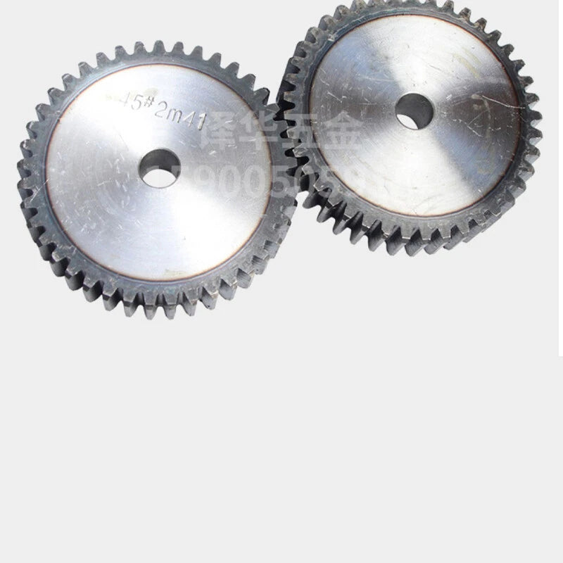 1/1.5/2 Modul Spur Gear 12-100 Teeth 10/15/20mm Thick 45#Steel Transmission Gear