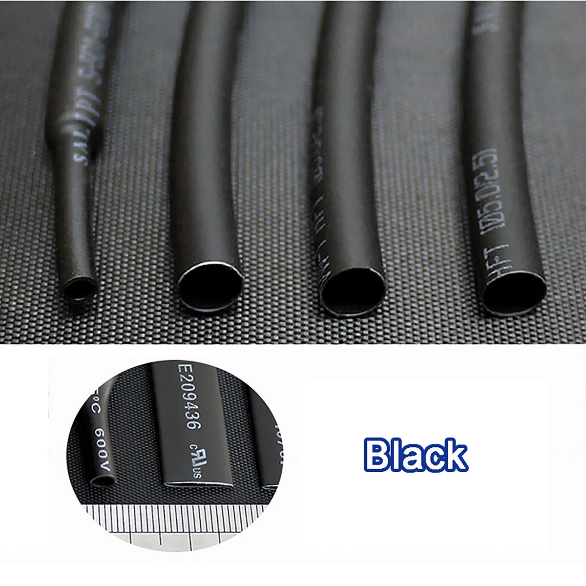 Heat Shrink Tube 2:1 Ratio – Multi-Color & Multi-Size Electrical Cable Sleeving