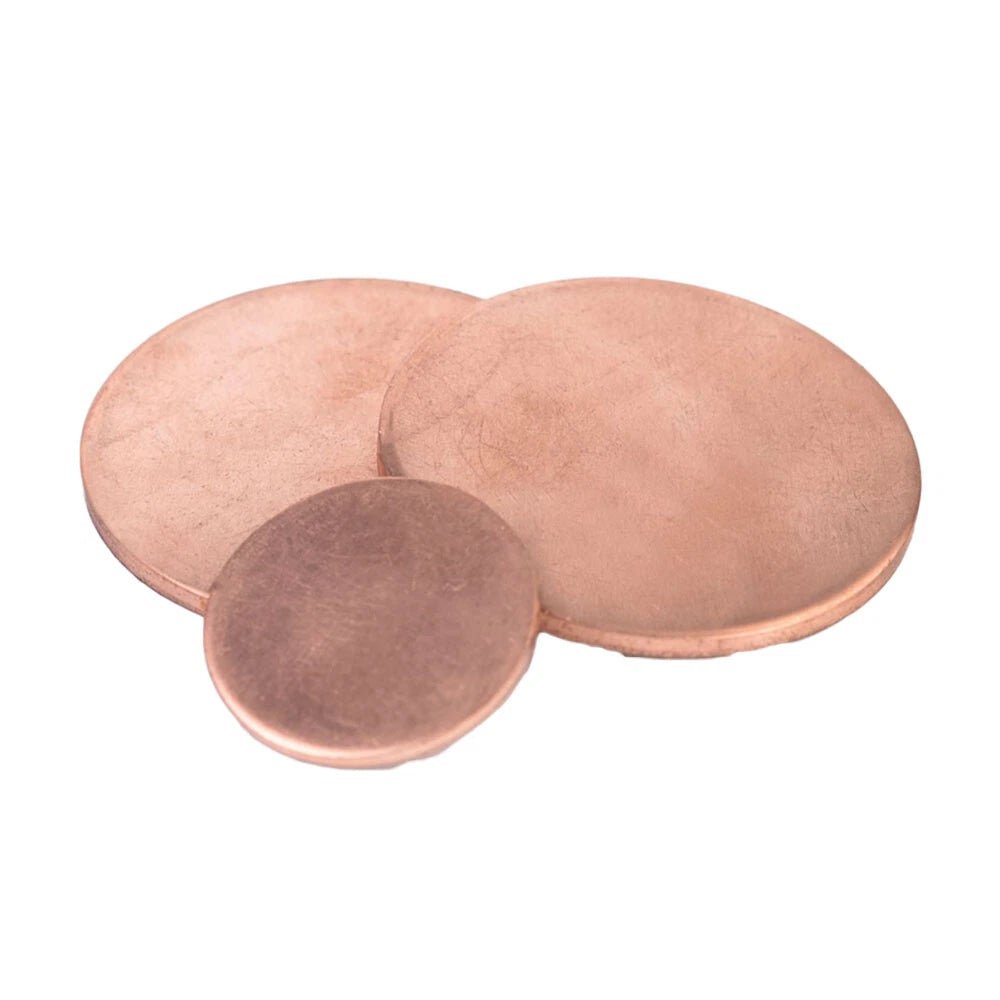 Solid Pure Copper Disc Blank Cut Round Sheet Plate Thick 0.5-3mm Dia 10mm-200mm - HomeDIYer