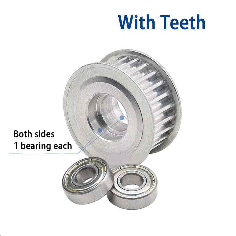 HTD 5M 3mm - 15mm Bore Timing Belt Idler Pulley 12T - 35T Tooth & Toothless