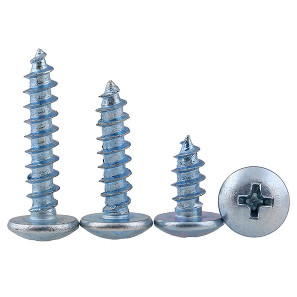 M4 M5 M6 Truss Head Self Tapping Screws – Bright Zinc Plated Carbon Steel