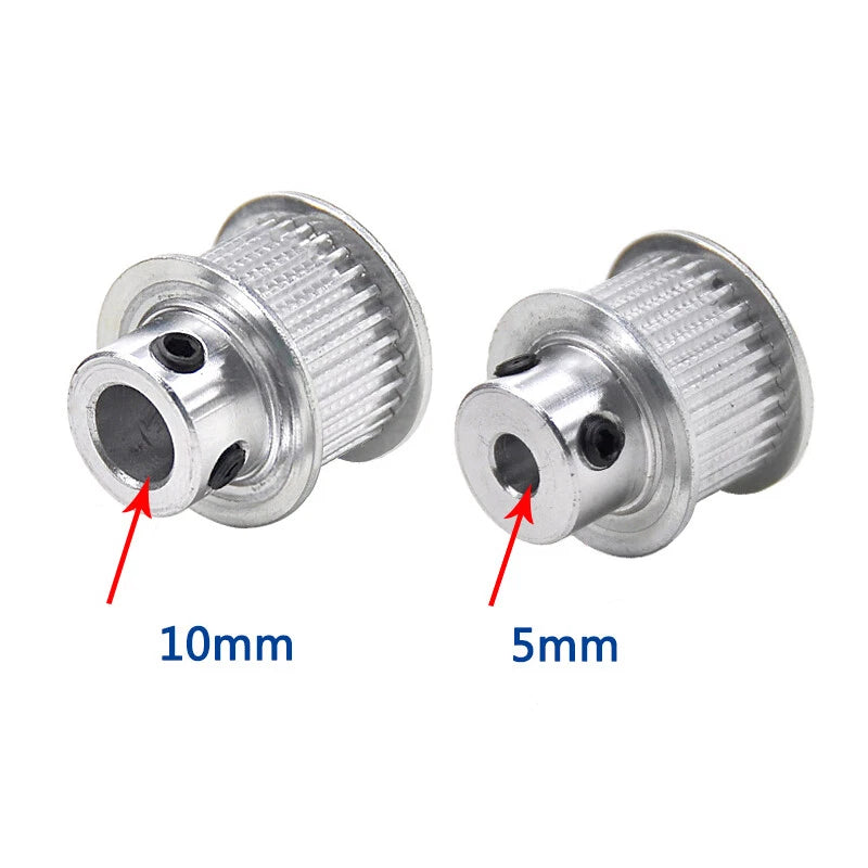 2GT Timing Belt Pulley 16-48 Teeth BF/K Type Synchronous Wheel Bore 4mm-14mm