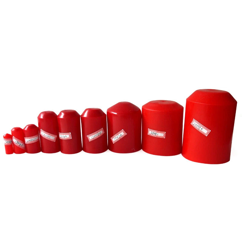 Glue-Lined Heat Shrink End Caps 8mm–110mm 2:1 Red — Waterproof Wire Termination