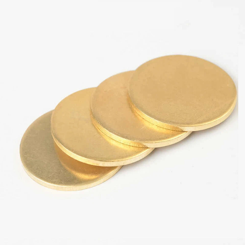 H62 Solids Brass Discs Blanks Metal Round Sheets Dia 50mm-200mm Thick 0.8mm- 3m