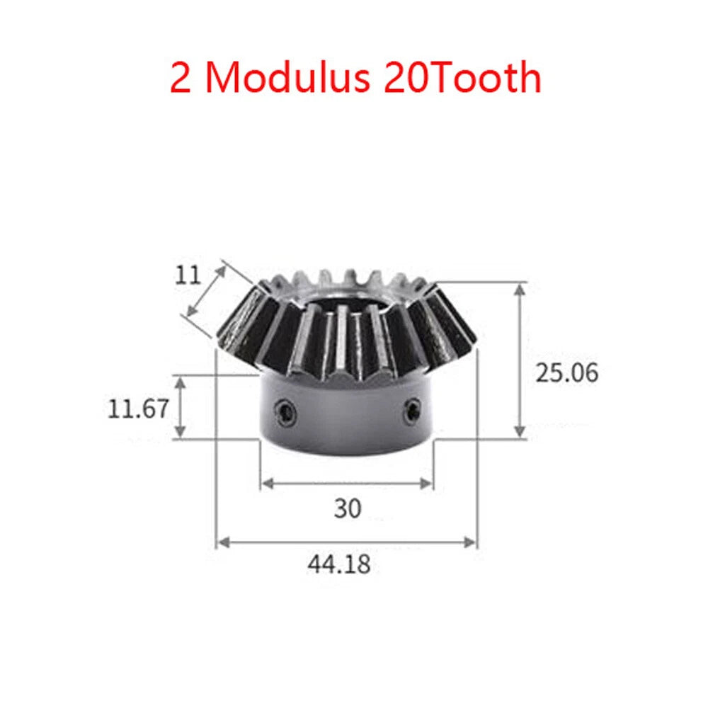 2/ 2.5 Modulus 20/30Tooth Bevel Gears 90° 1:1.5 Pairing With Keyway Motor Gear