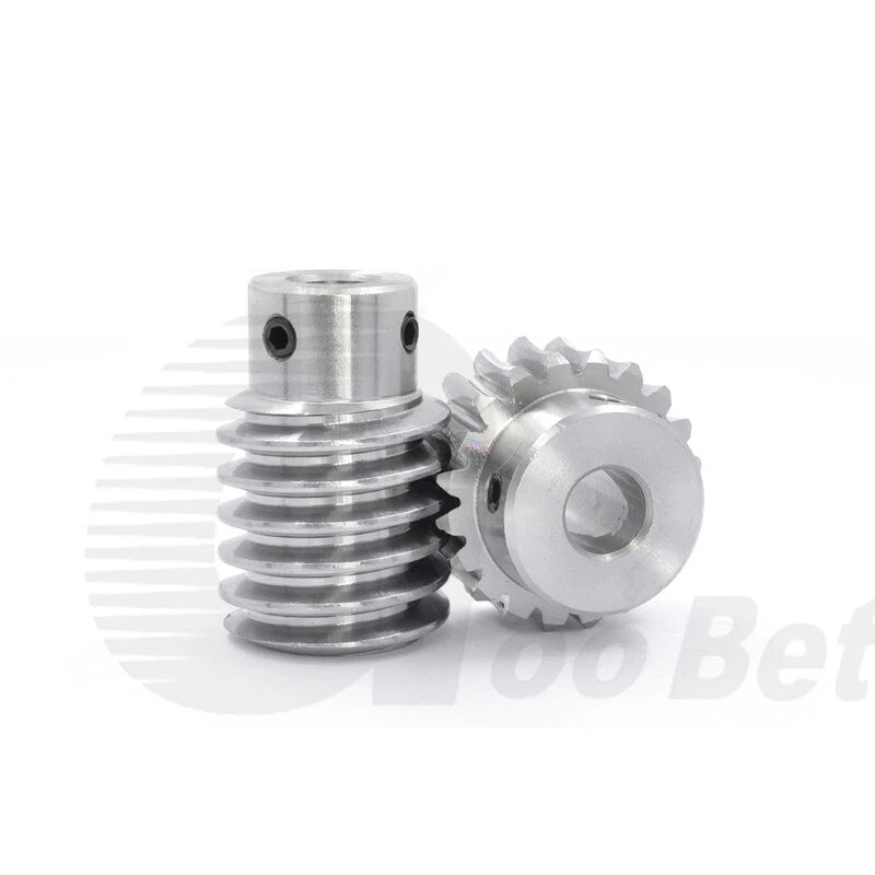 Module 1 Metal Worm Shaft Worm Gear Wheel C45 Steel 15 20/25/30/35/40/50/60Tooth
