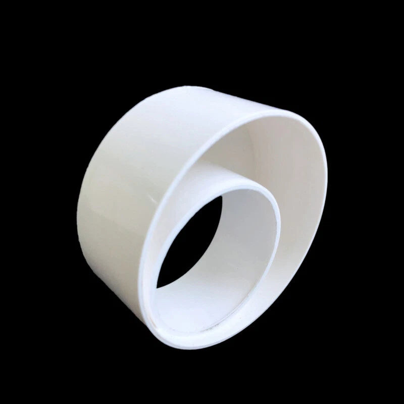 PVC Pipe Eccentric Reducing Bushing Fittings Connector Joints ID 50-160mm White