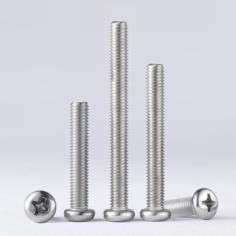 M6 Phillips Pan Head Machine Screws — 304 Stainless Steel, 6mm to 100mm - HomeDIYer