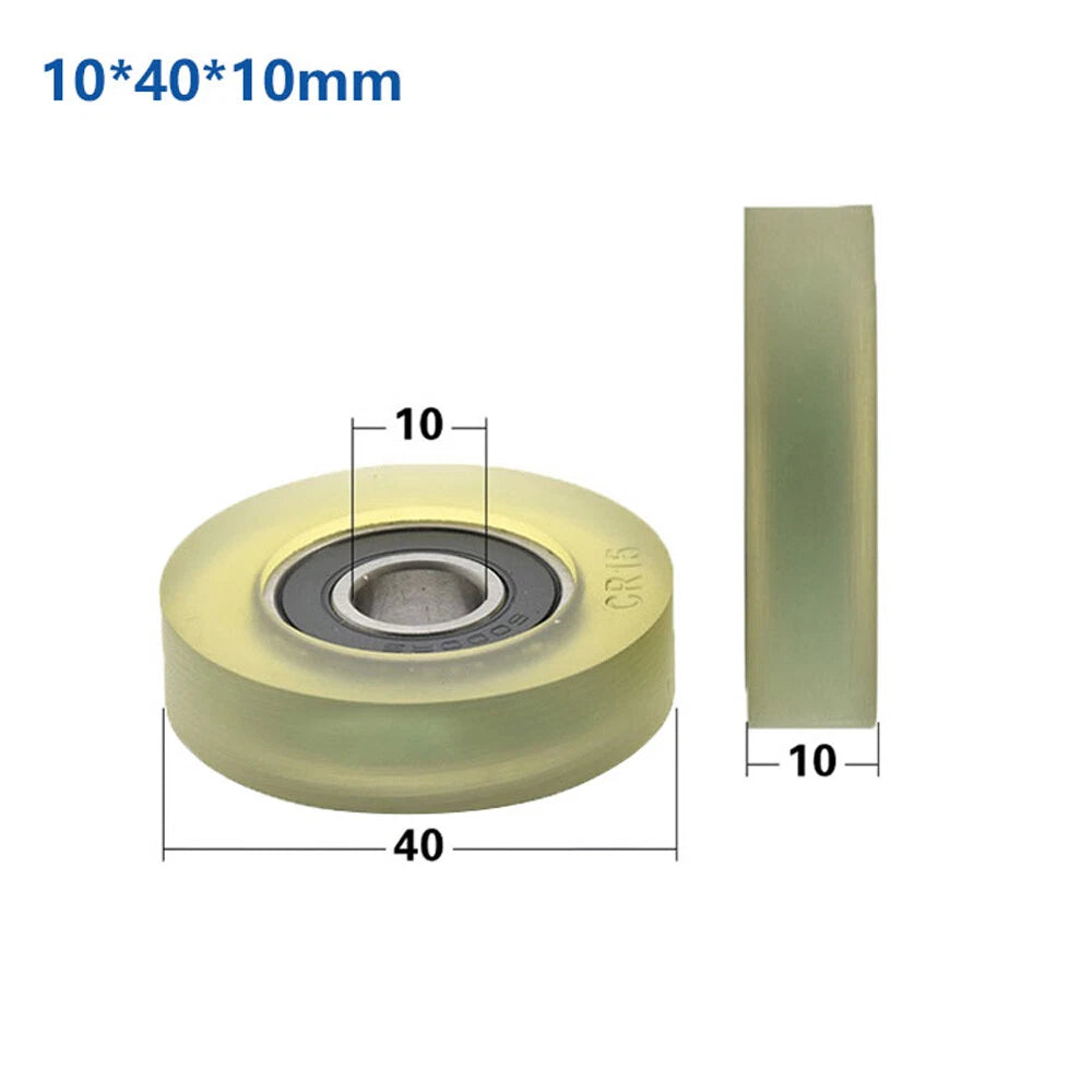 Polyurethane Molded Ball Bearings Pu Rubber Coated Roller Pulley Guiding Wheel