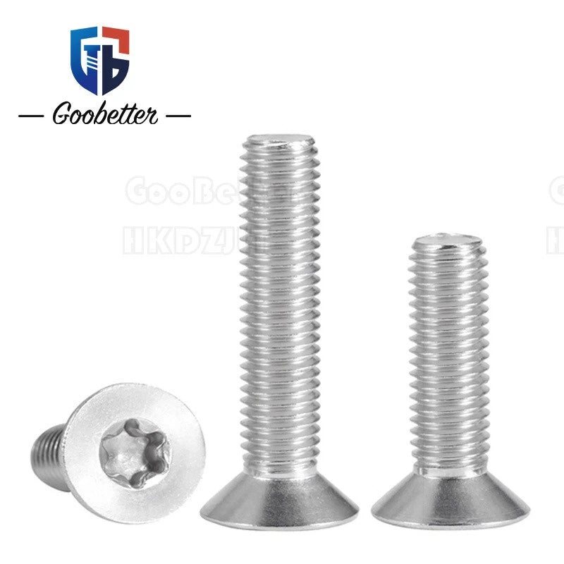 Tamper‑Proof Torx Countersunk Machine Screws – A2 Stainless Steel, M1.4 to M12 (Security Torx) - HomeDIYer