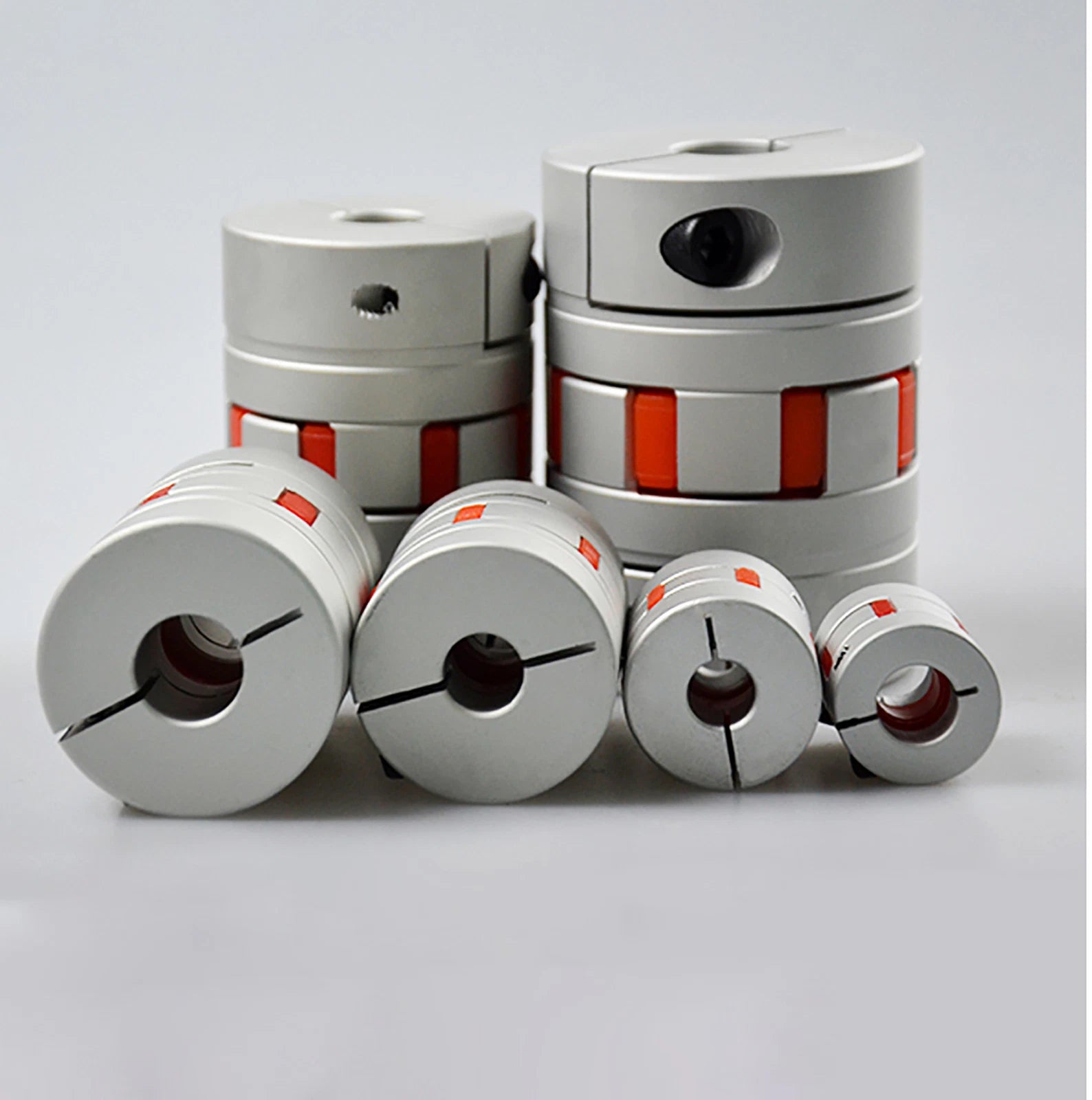 Aluminum CNC Shaft Coupler Flexible Plum Coupling Servo Motor All Bore Sizes