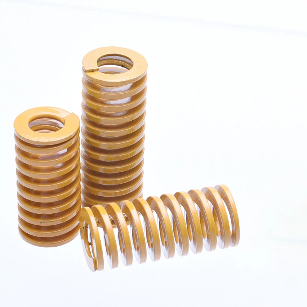 Yellow Lightest Load Die Mold Springs Compression Spring OD 20mm Length 20-300mm