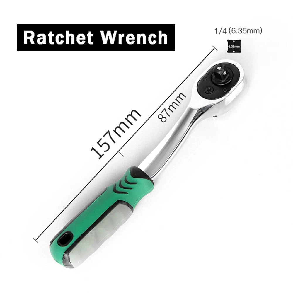 1/4 Drive Ratchet Wrench Socket Converter Head Universal Joint Extension Adapter