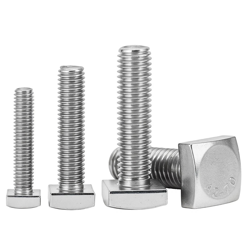 M4 M5 Small Head Square Bolt — 304 Stainless Steel, Multiple Lengths