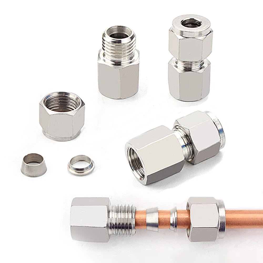 304 Stainless Steel Compression Fittings – Female Straight Coupling Connector
