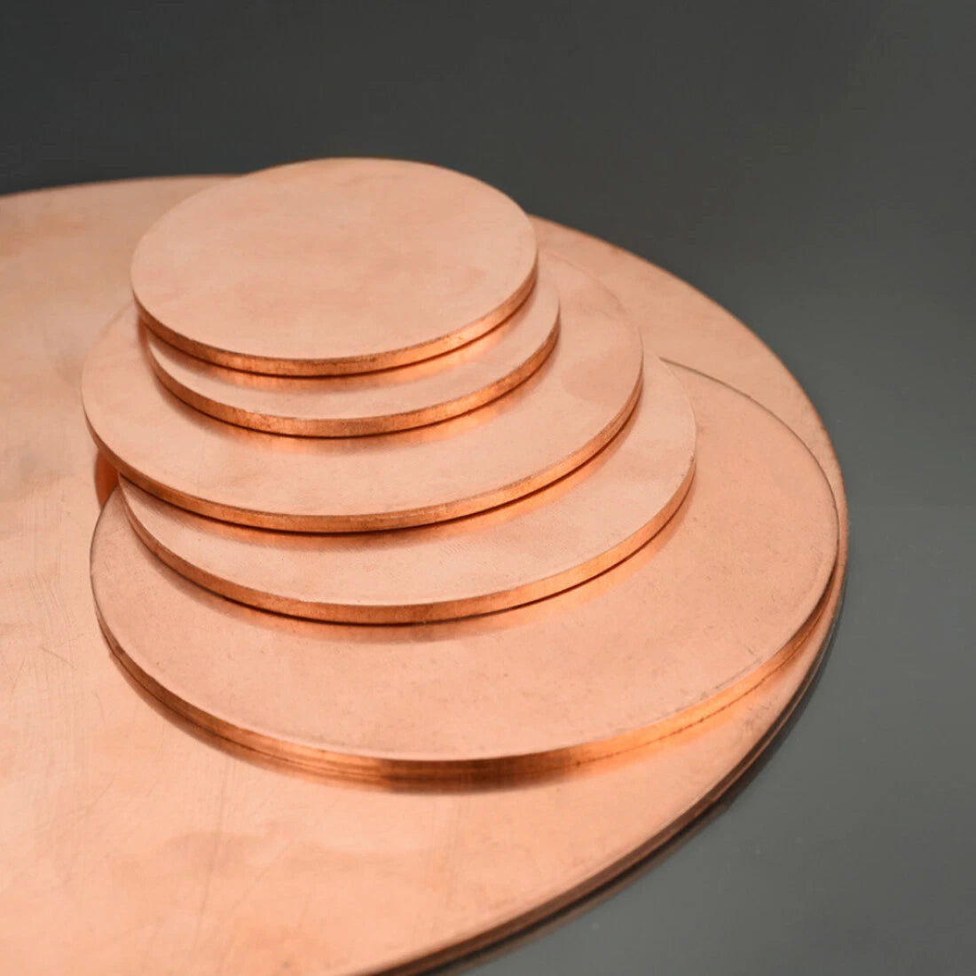 Solid Pure Copper Discs Blanks Round Plate Metal Sheet 10-300mm OD 1mm-6mm Thick