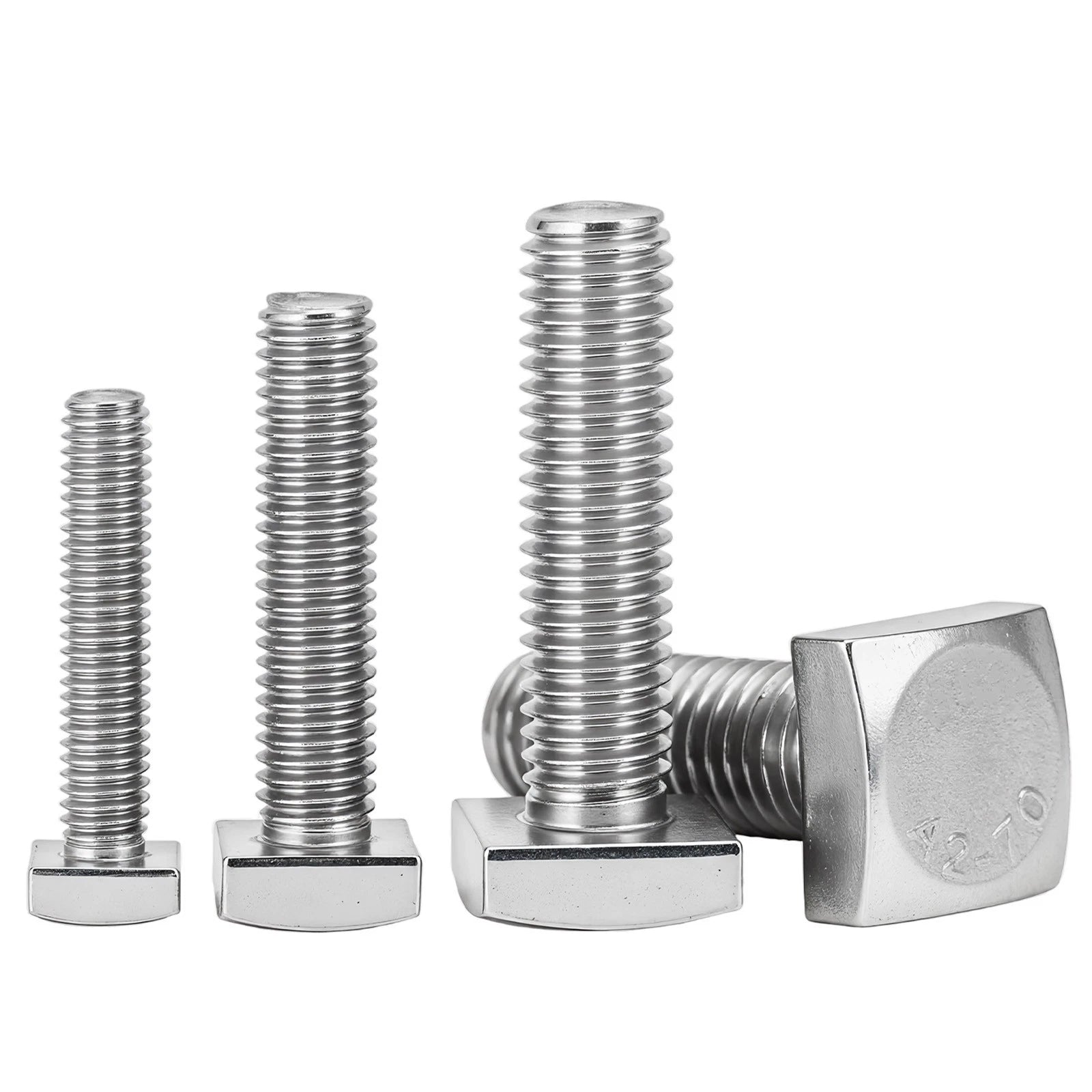 M4 M5 M6 Square Head Bolts Full Threaded – A2 304 Stainless Steel