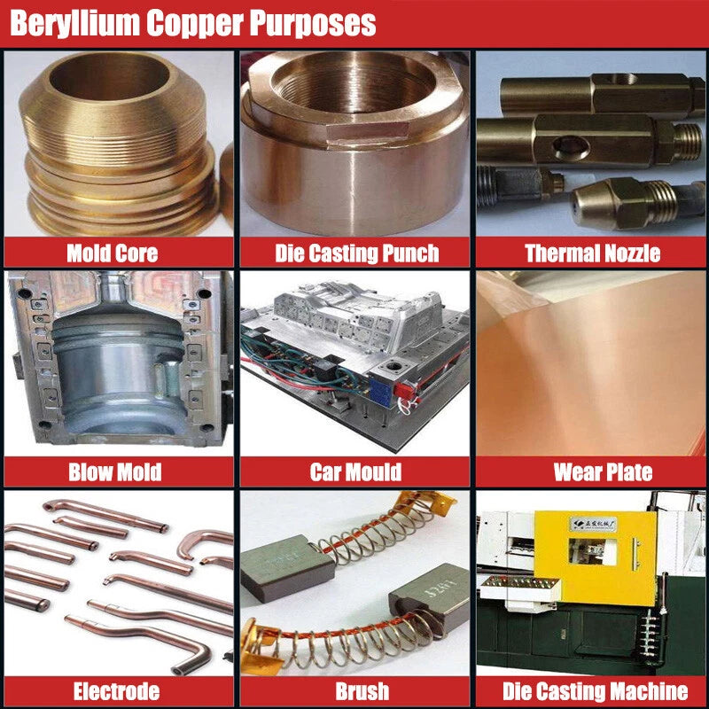 Beryllium Copper Sheet Plate Becu Panel 0.08mm To 5mm Thick - 52 Sizes Available
