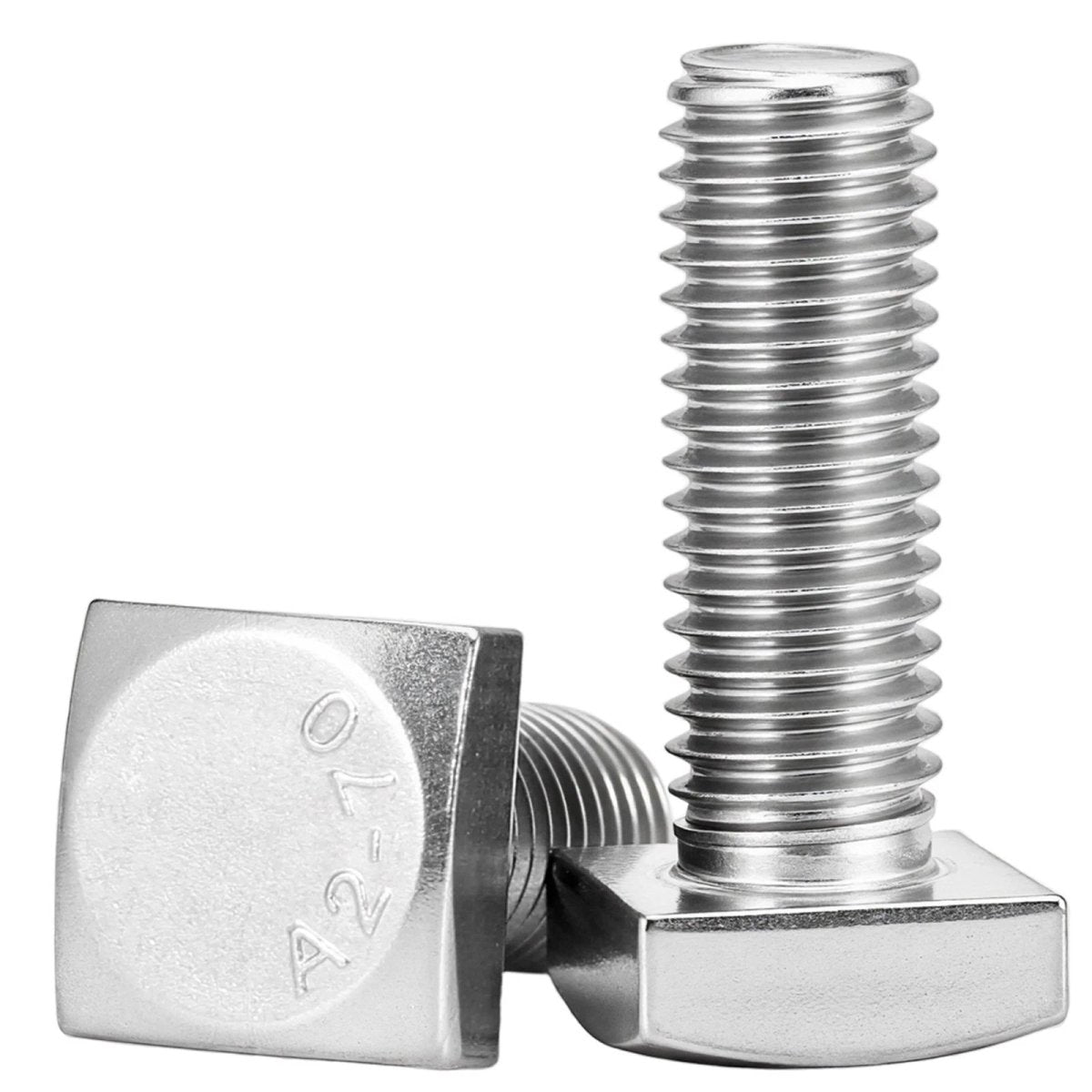 M8 M10 M12 Square Head Bolts Full Threaded 304 Stainless Steel 12–100mm - HomeDIYer