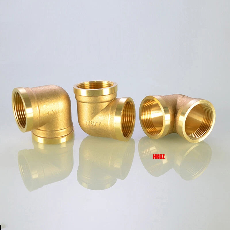 Brass L-Elbow Pipe Fittings 1 2"~2" BSP Female Male Threaded Reducing Connector