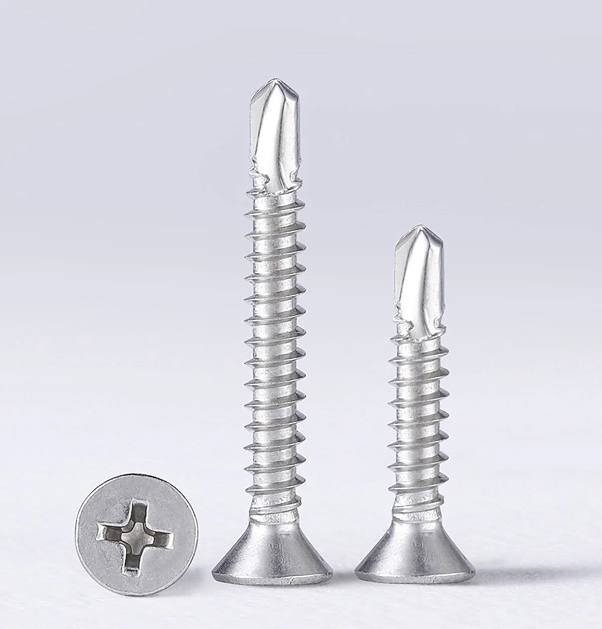 #6 #7 #8 #10 #12 #14 Countersunk Head Self Drilling Tek Screws – 410 Stainless Steel