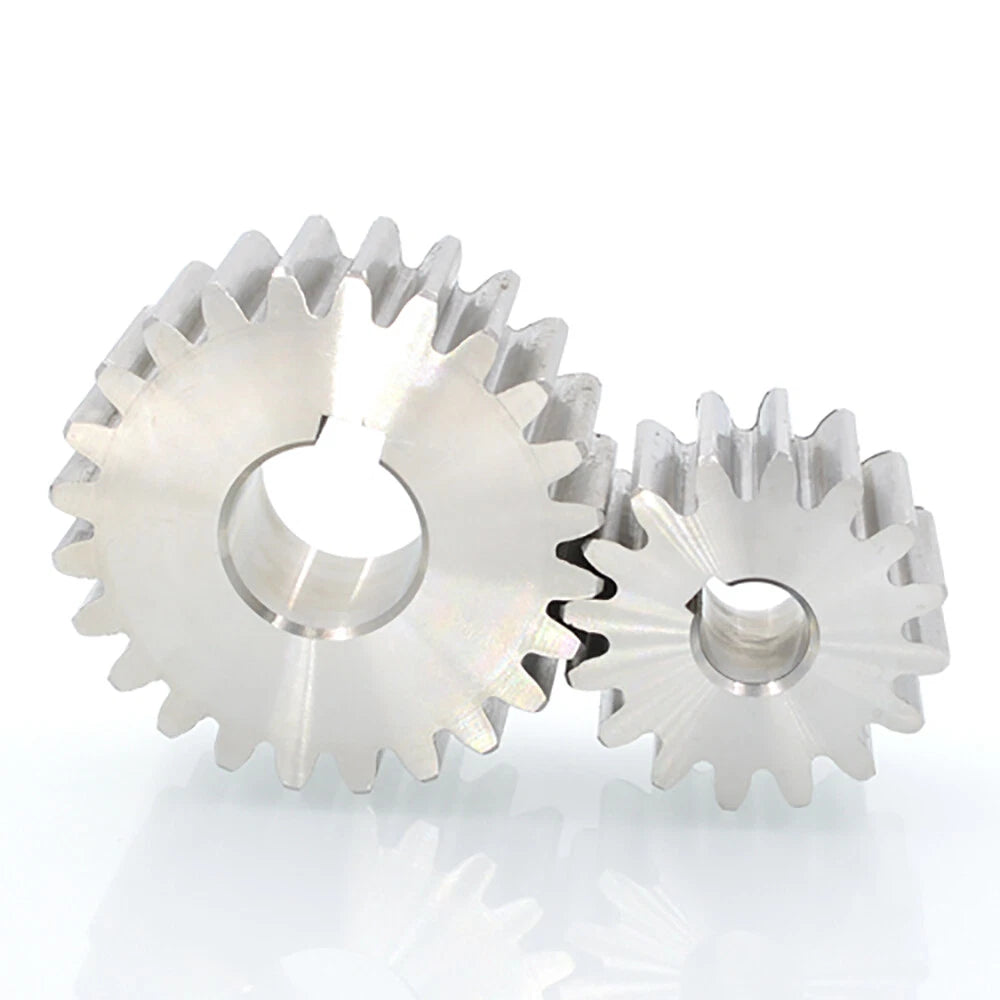 1/1.5/2 Mod 12~120 Teeth, Flat Gear Cylindrical Gear, Spur Gears Stainless Steel