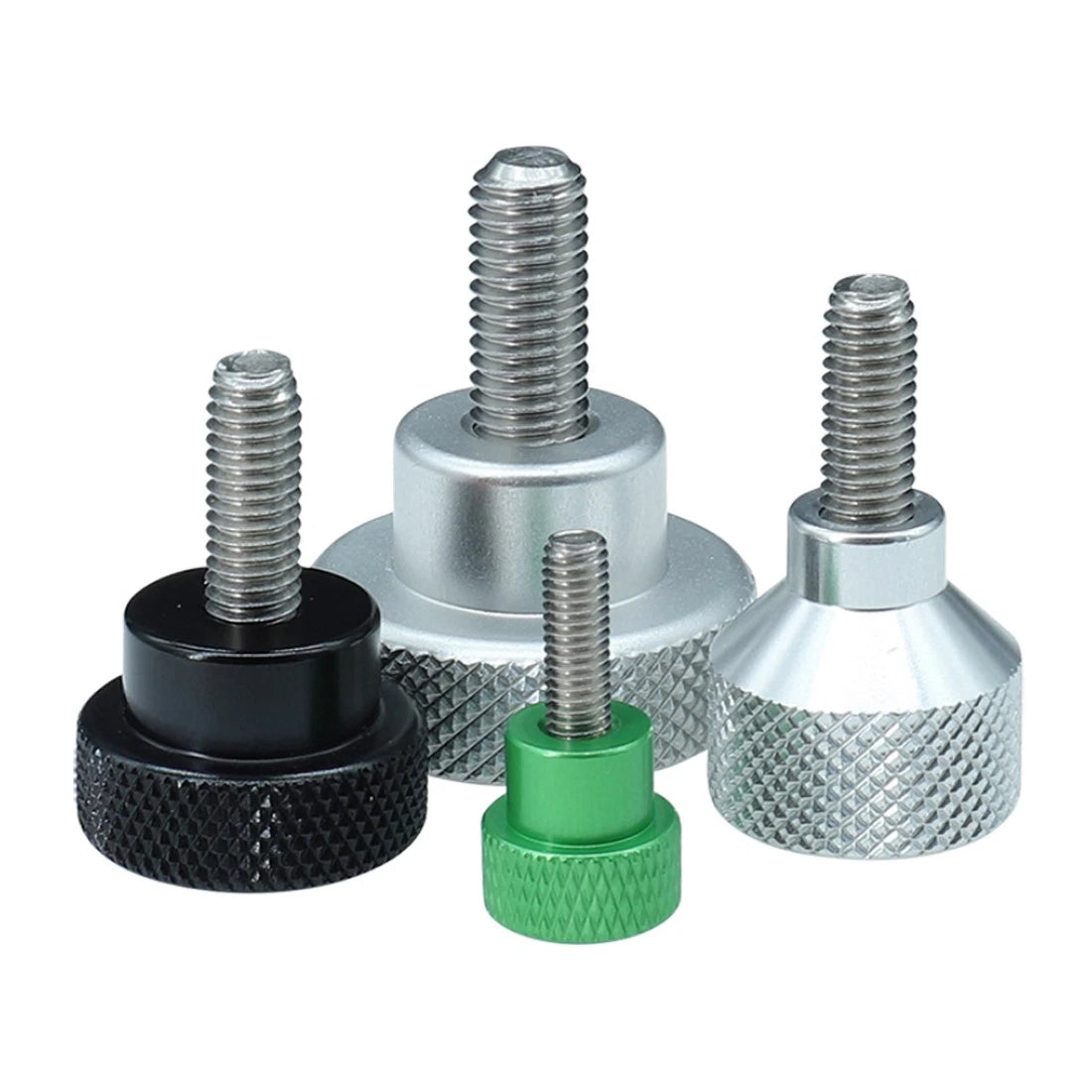 Knurled Thumb Screws Aluminum+Stainless Hand Grip Knob Bolts High Type M3/4/5/6