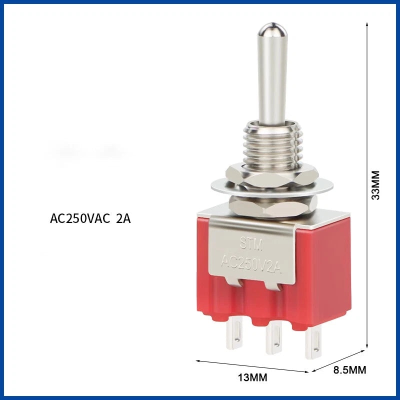 Toggle Switch 3/6 Pin, 2/3 Position, 120/250VAC — Car, Boat & Marine Panel