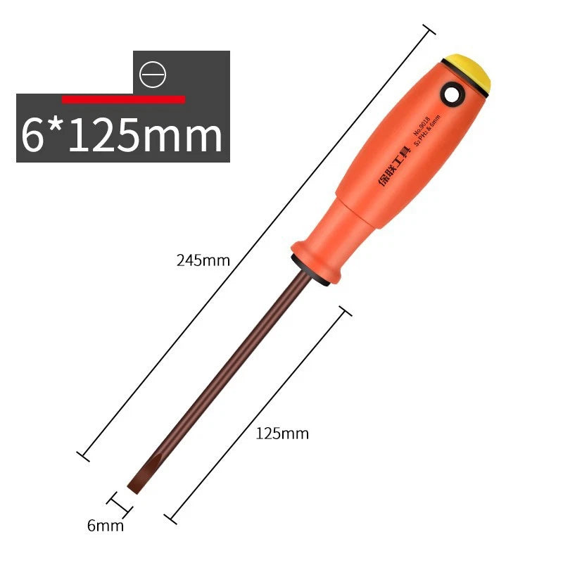 Extra Long Precision Screwdriver Set for PC, Phone & Laptop Repair — Phillips & Slotted, 6mm Shaft