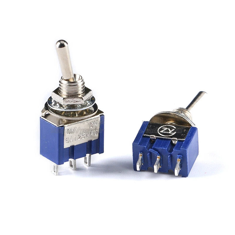MTS Series Toggle Switch 3–12 Pin | On-On / On-Off-On | Blue & Red