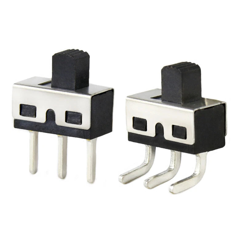 SS-12 Mini Slide Toggle Switch SPDT 3-Pin 2-Position SMD 50VDC 0.3A (SS-12D06 / SS-12D07 / SS-12D10)