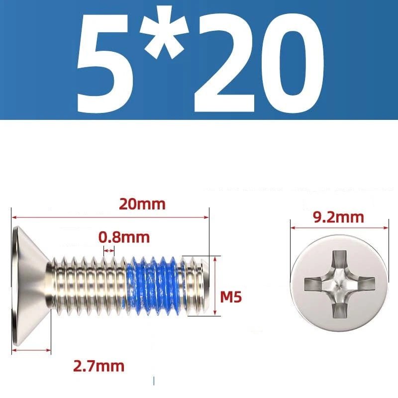 M1.2–M6 Phillips Flat Head Machine Screws | Carbon Steel | Black & Nickel Plated - HomeDIYer
