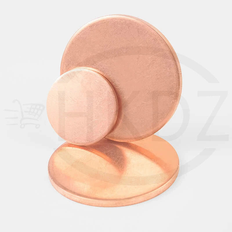 Solid Pure Copper Discs Blanks Round Plate Metal Sheet OD 10-300mm Thick 3.5-6mm