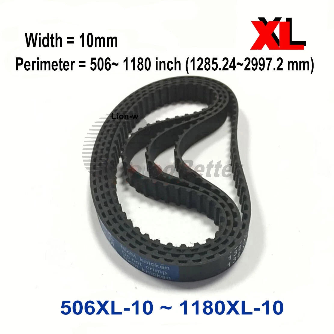 XL Rubber Timing Belts — 10mm Wide, 506XL to 1180XL | Replacement Drive Belts