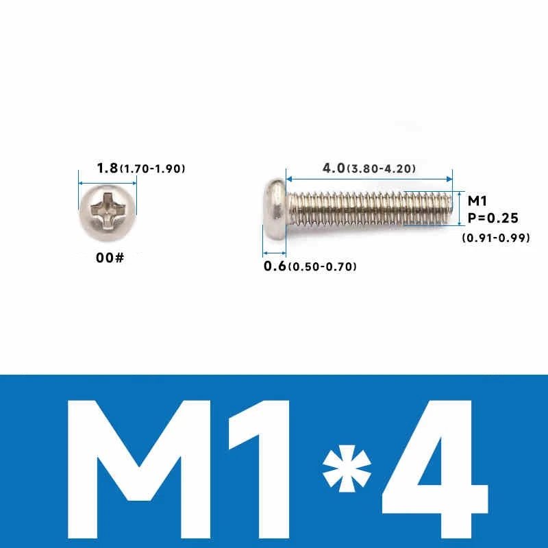 Phillips Pan Head Machine Screws – Carbon Steel M1 to M4, Multiple Lengths & Finishes - HomeDIYer