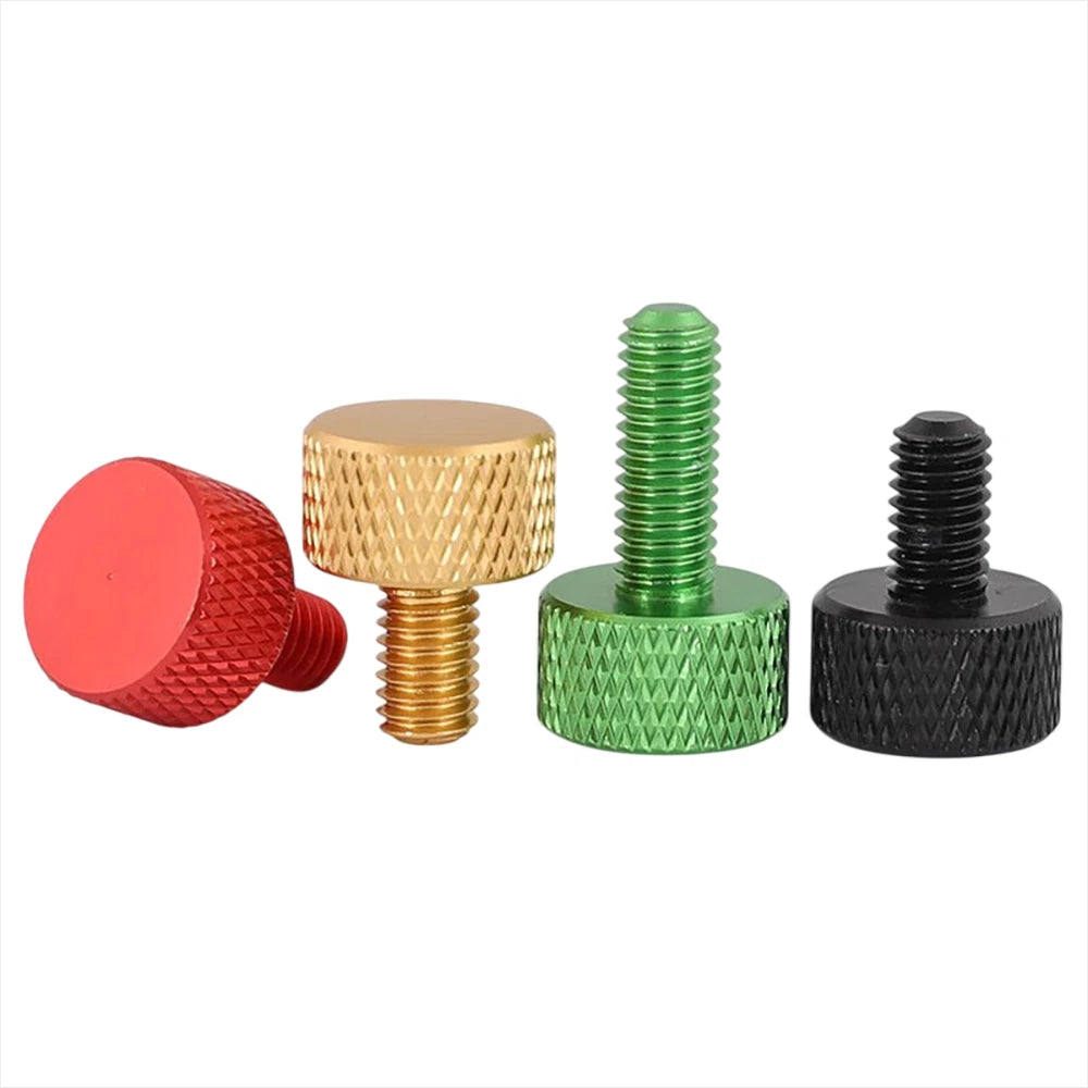 M3 M4 Knurled Thumb Screws – Aluminum Alloy Flat Head Hand Knob Bolts