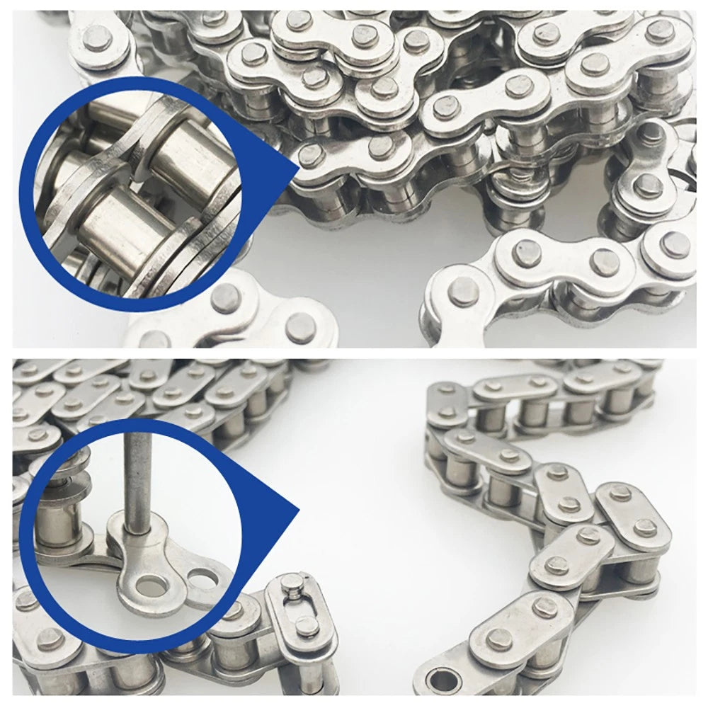 316 Stainless Steel Roller Chain Quality Simplex Chain 08B 10A 12 16A 1.524Meter