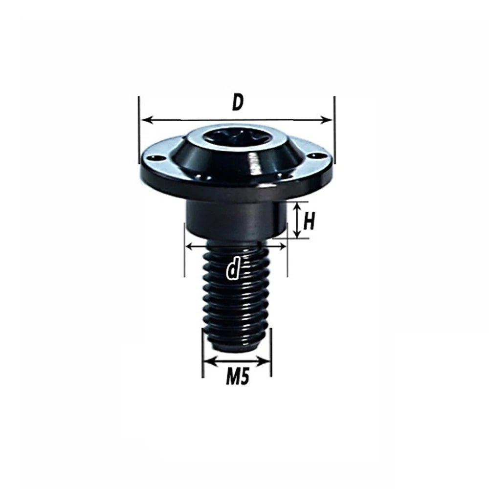 M5 Titanium Stepped Screw — Low Profile Torx Head with Washer | 13 15 16 19 20mm - HomeDIYer