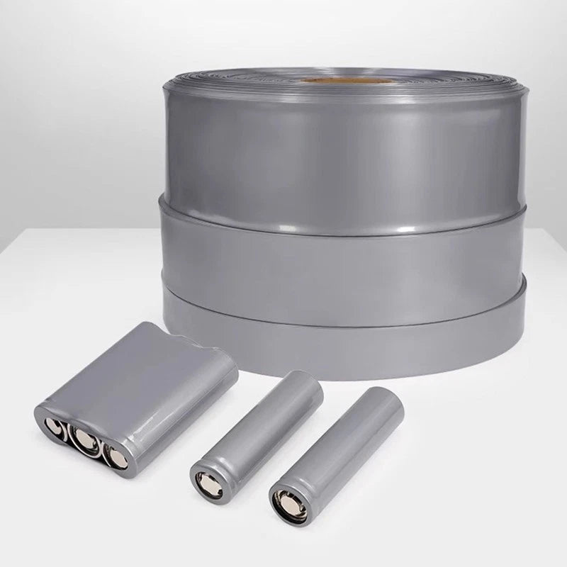 Gray PVC Heat Shrink Tubing — 17mm to 400mm Flat Width, Battery & Wire Insulation Sleeve - HomeDIYer