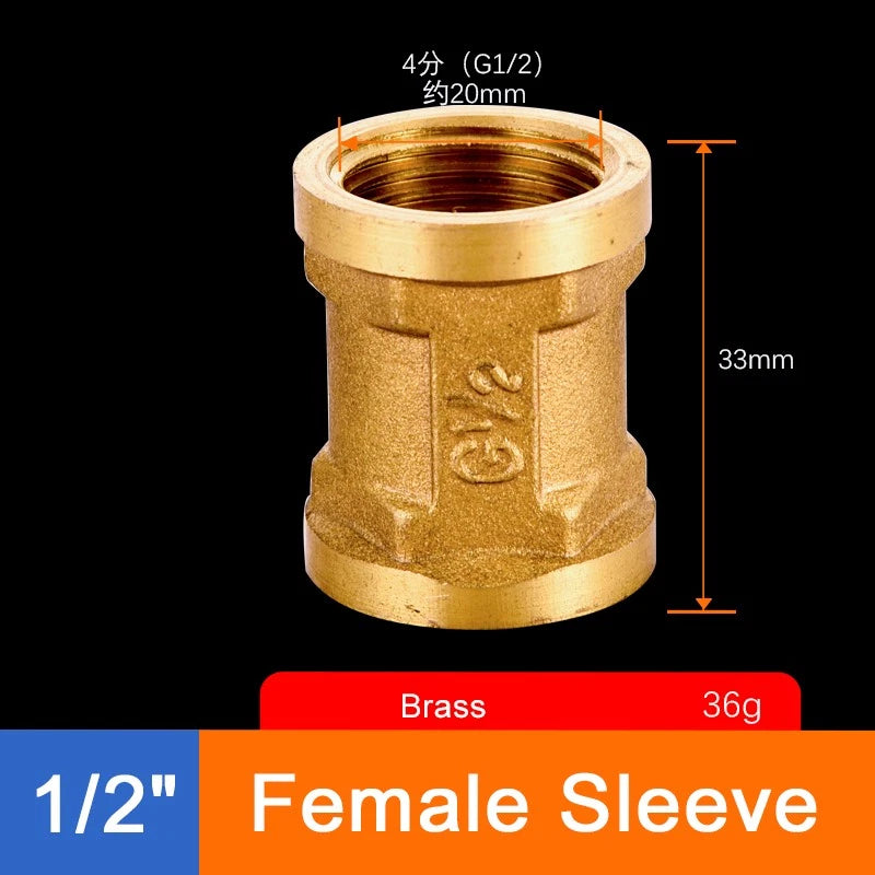 Brass Threaded Pipe Fittings 1/2" & 3/4" — Tee, Elbow, Joint, Cross, Cap & More
