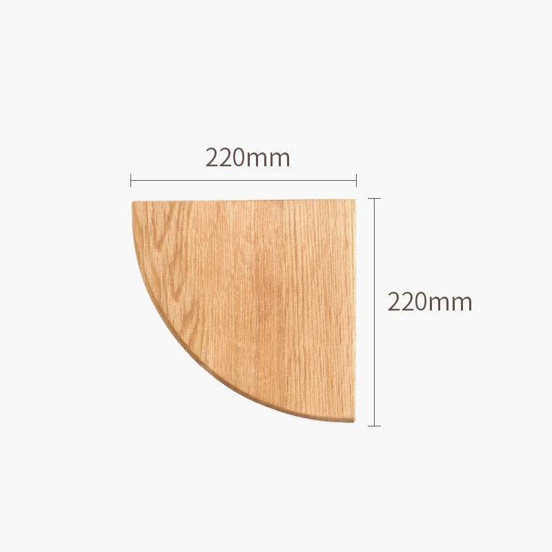 Oak Corner Shelf Wall Mounted Triangle Floating Shelves Oak Wall Storage Display